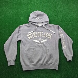 Chincoteague Island Hoodie Mens Small/Medium Gray Virginia Pullover Sweatshirt